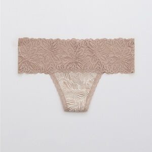 NWT Aerie Cotton Firework Lace Printed Thong
